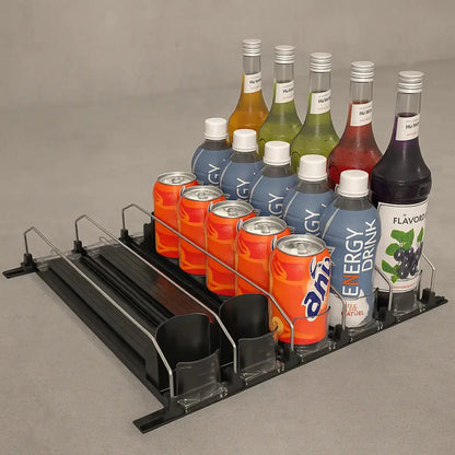 BowLift | Beverage Organizer with Ejection Mechanism – for Refrigerator & Pantry Shelf