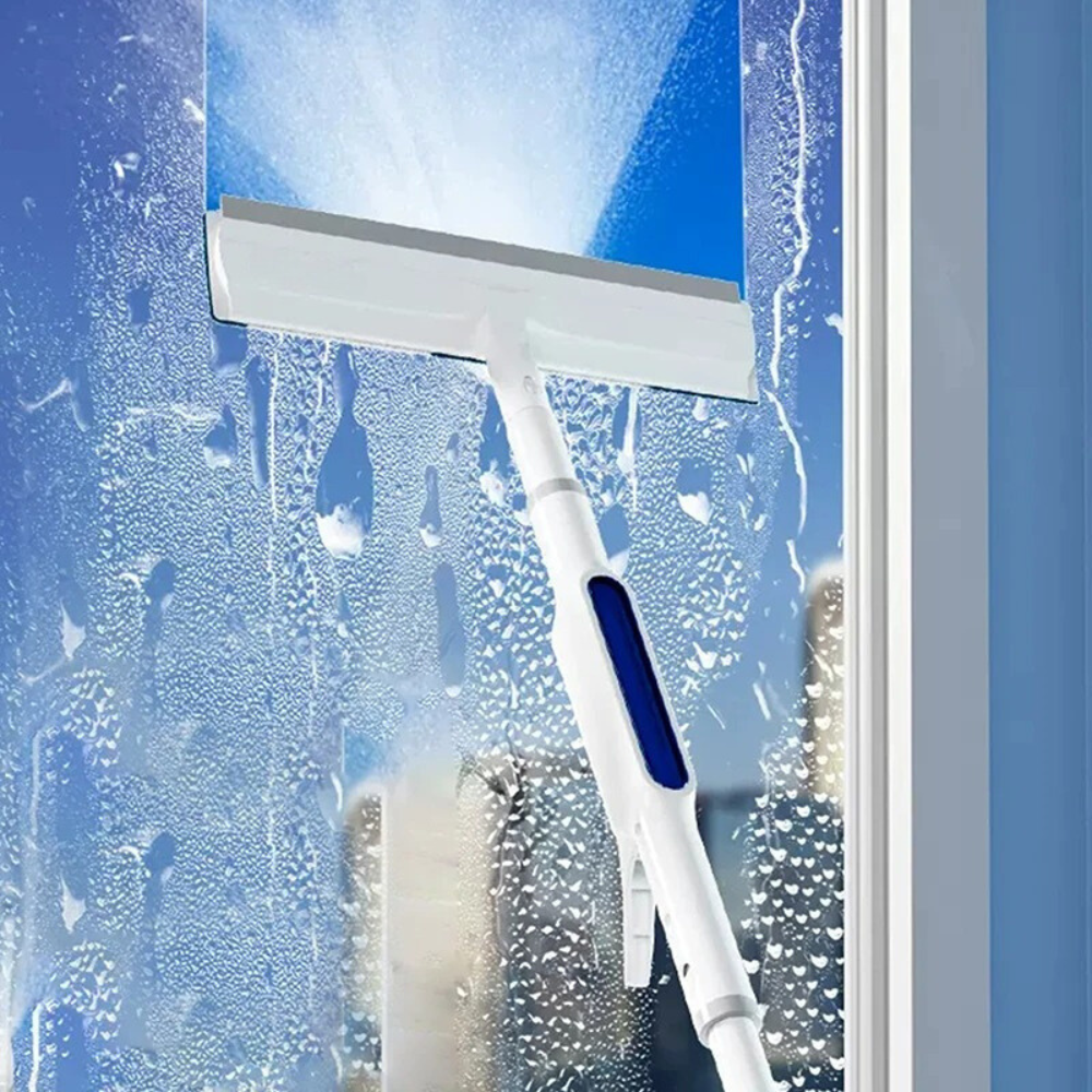 BowLift | 3-in-1 Rotatable Window Cleaner with Telescopic Handle and Spray Function