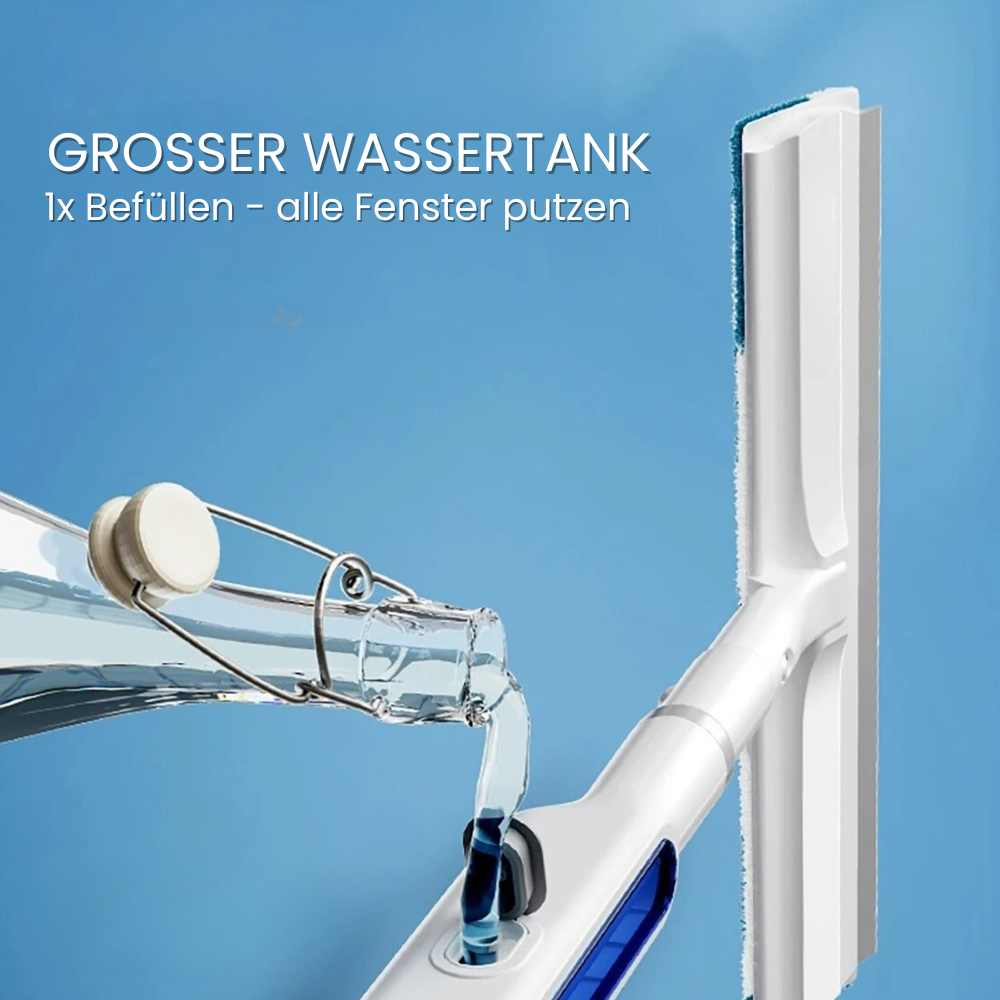 3-in-1 Rotatable Window Cleaner with Telescopic Handle and Spray Function | Brehn