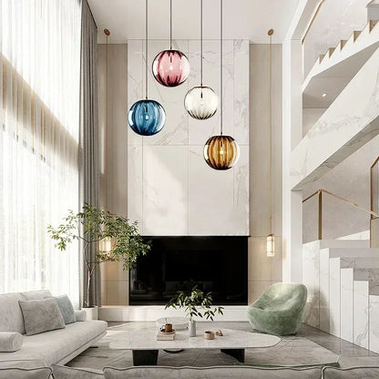 Skanto | Modern Glass Ceiling Lamp with Integrated LED Lighting