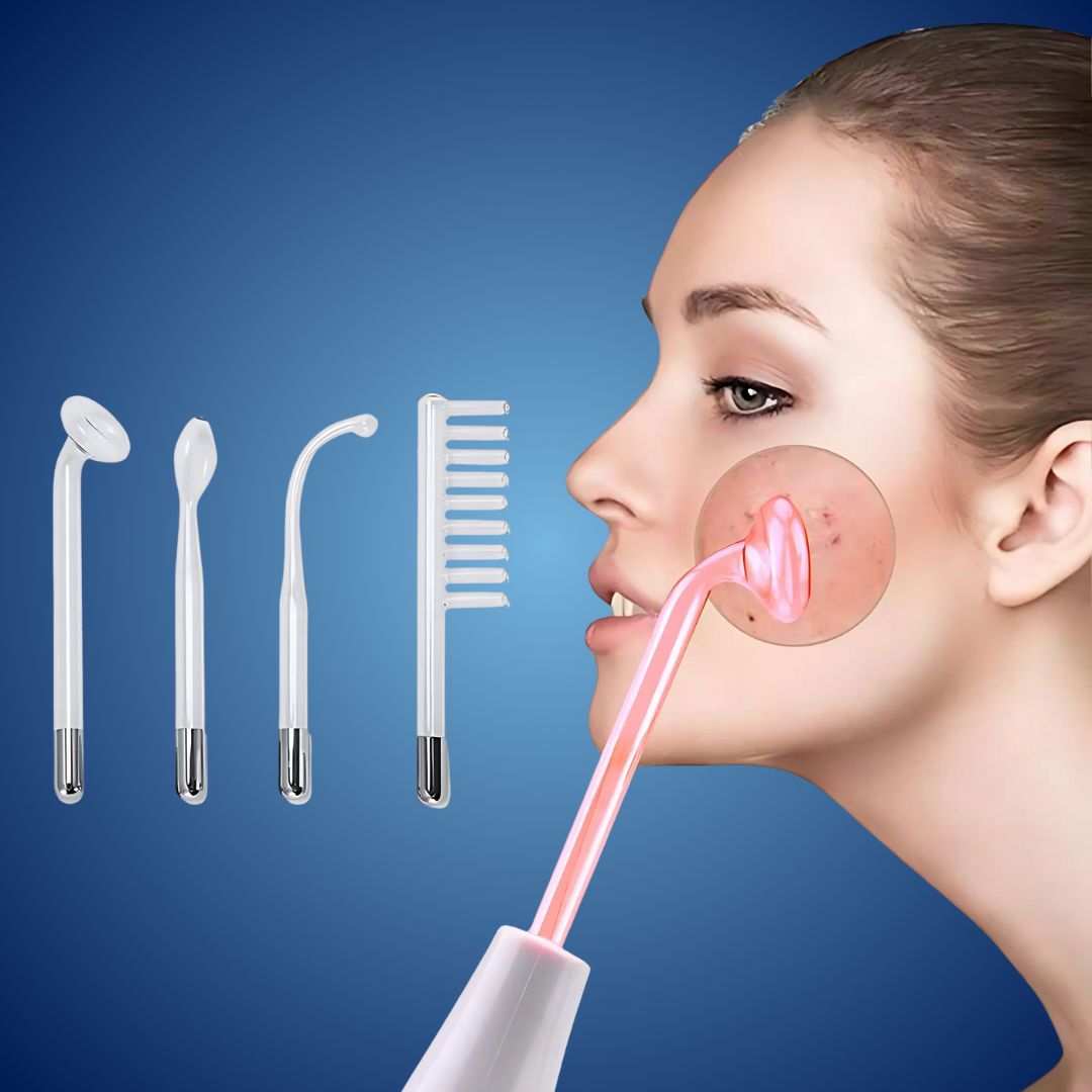 Skanto GlowVive High-Frequency D'arsonval Beauty Device | for Acne - Anti-Aging - Skin Tightening - Hair Growth - Scalp Care Skanto