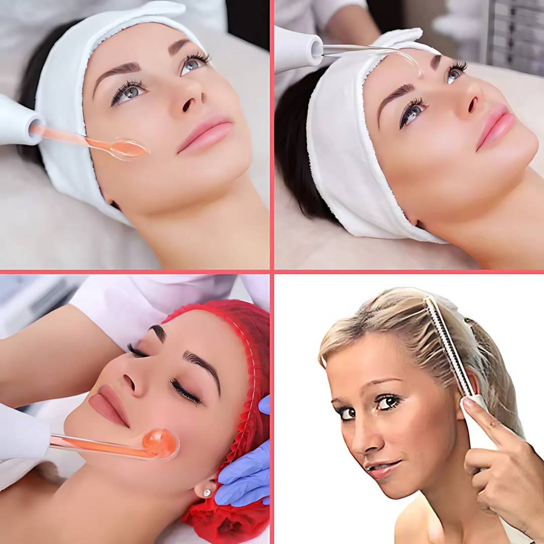 Skanto GlowVive High-Frequency D'arsonval Beauty Device | for Acne - Anti-Aging - Skin Tightening - Hair Growth - Scalp Care Skanto