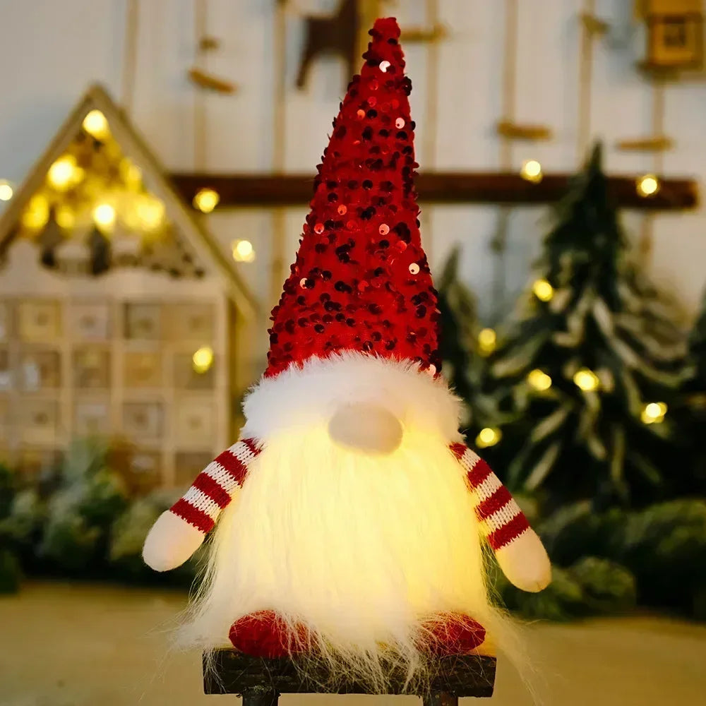 Skanto | Christmas Gnome Decoration | LED Night Light | Warm Glow Holiday Ornament