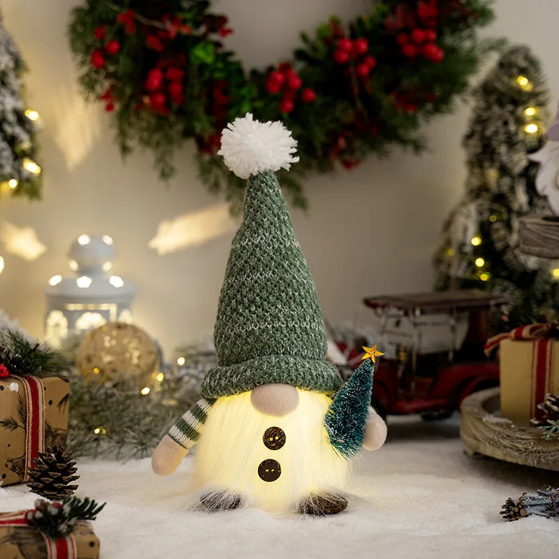 Skanto | Christmas Gnome Decoration | LED Night Light | Warm Glow Holiday Ornament