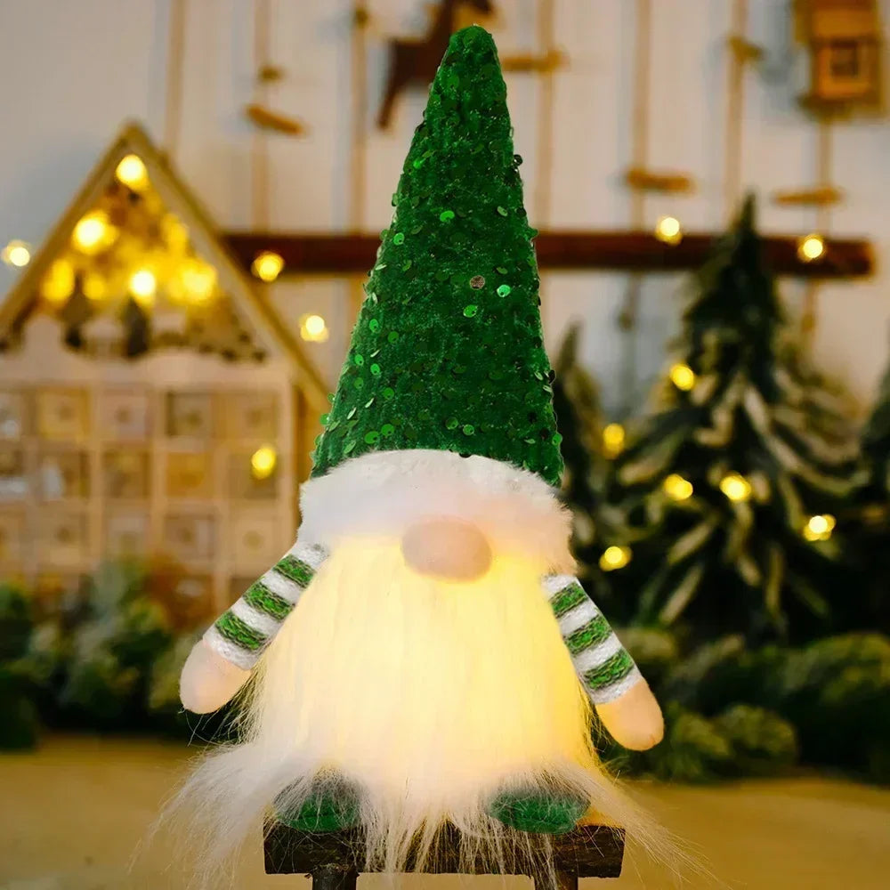 Skanto | Christmas Gnome Decoration | LED Night Light | Warm Glow Holiday Ornament
