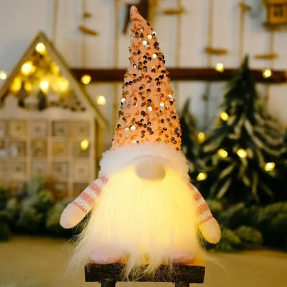 Skanto | Christmas Gnome Decoration | LED Night Light | Warm Glow Holiday Ornament