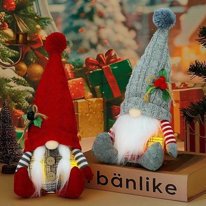 Skanto | Christmas Gnome Decoration | LED Night Light | Warm Glow Holiday Ornament