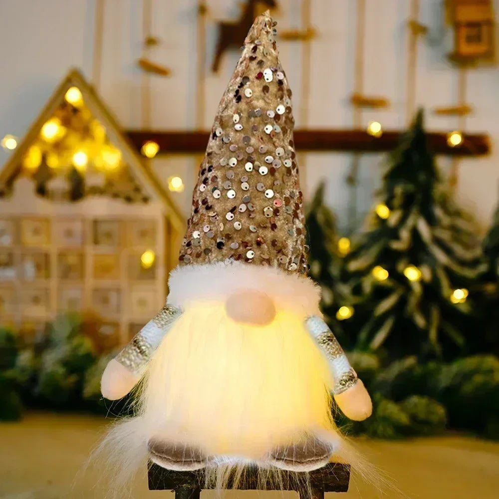 Skanto | Christmas Gnome Decoration | LED Night Light | Warm Glow Holiday Ornament