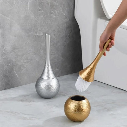 Skanto | Elegant Gold-Look Toilet Brush for Bathroom Style, Hygiene & Luxury