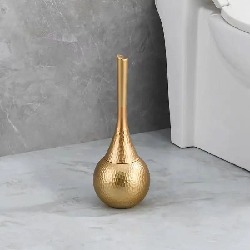 Skanto | Elegant Gold-Look Toilet Brush for Bathroom Style, Hygiene & Luxury