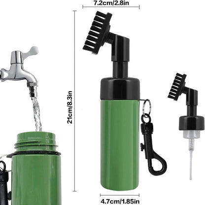 Portable golf club cleaning brush