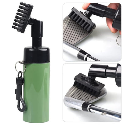 Portable golf club cleaning brush