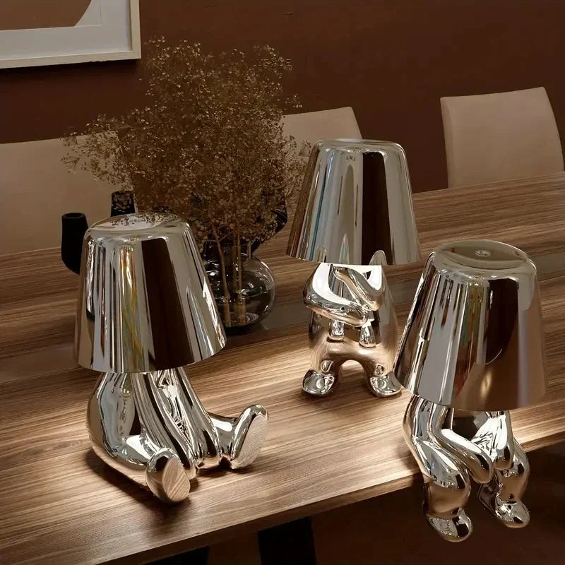 Modern LED Table Lamp in Sculptural Design – Decorative Statuette Lamp for Living Room | Skanto