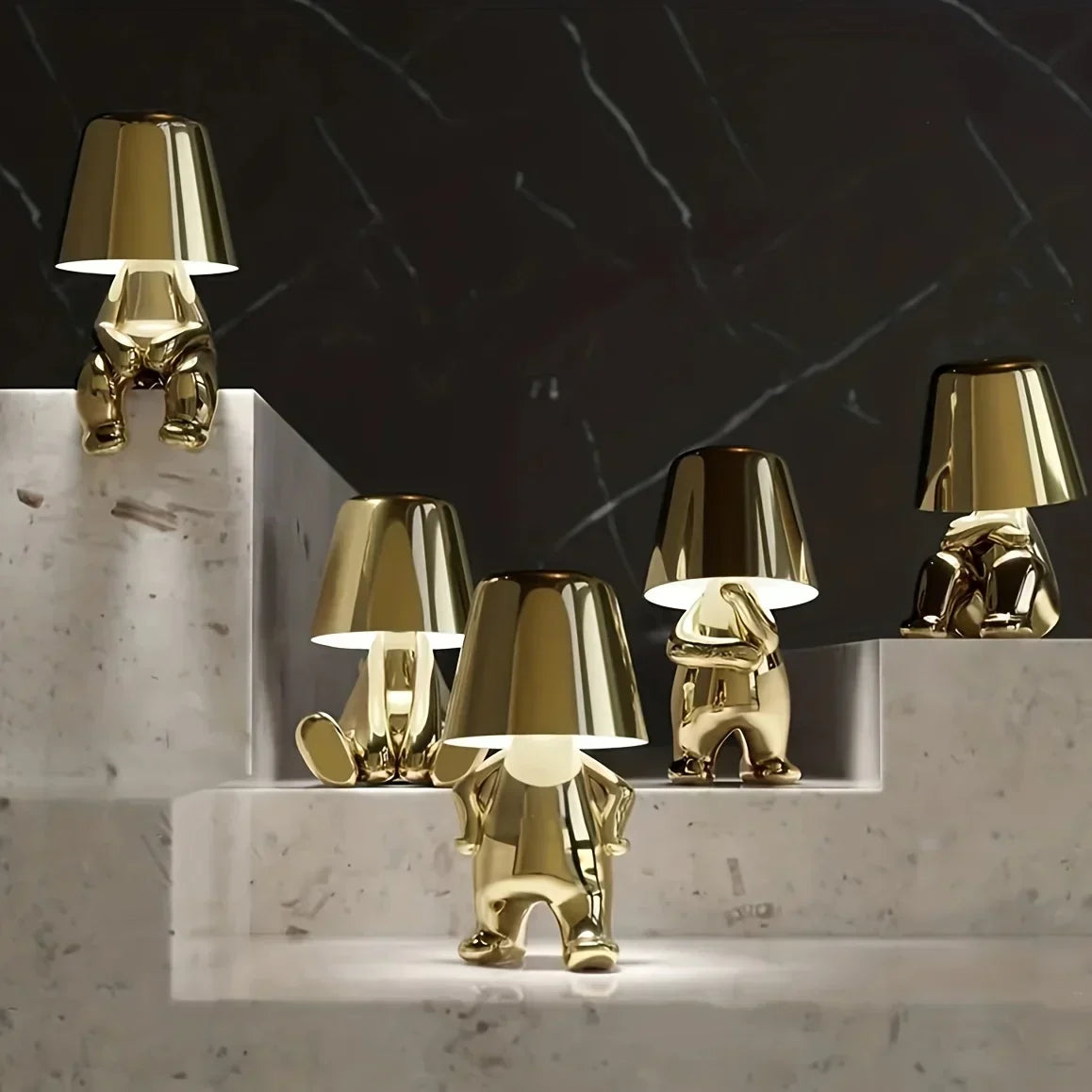 Modern LED Table Lamp in Sculptural Design – Decorative Statuette Lamp for Living Room | Skanto