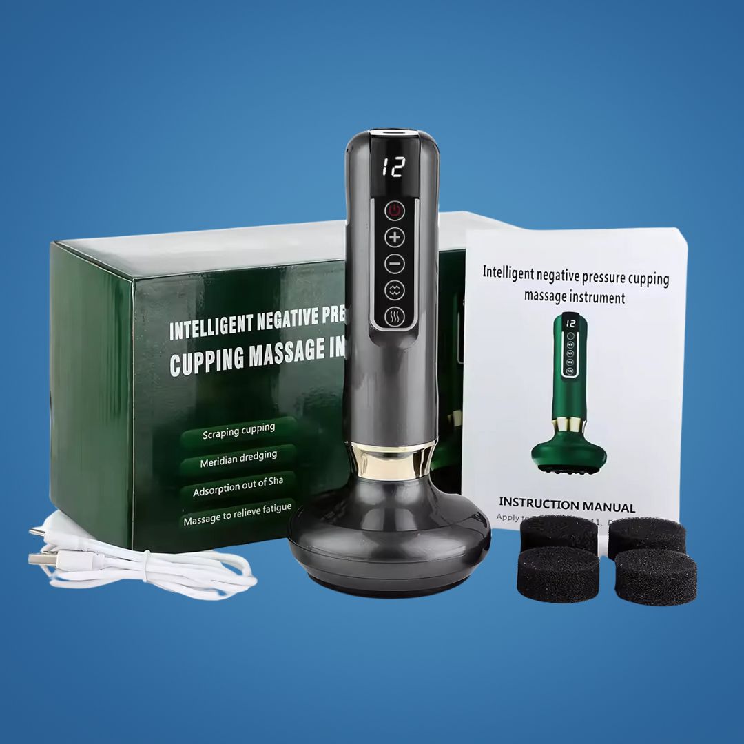TheraPulse | Electric Cupping Massager – Vacuum Gua Sha, Heat Therapy, and Adjustable Suction for Pain Relief and Lymphatic Drainage Skanto