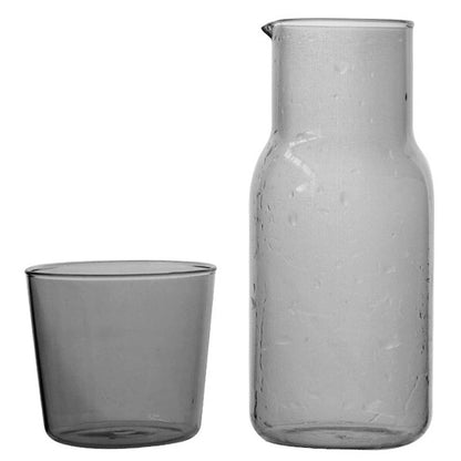 Glass Carafe & Cup Set – 500ml Borosilicate Water Set | Karnz