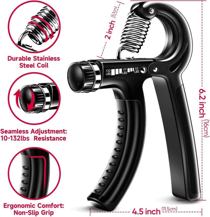 Skanto | Gripmaster – Adjustable Hand Strengthener Set for Grip Strength and Forearm Training
