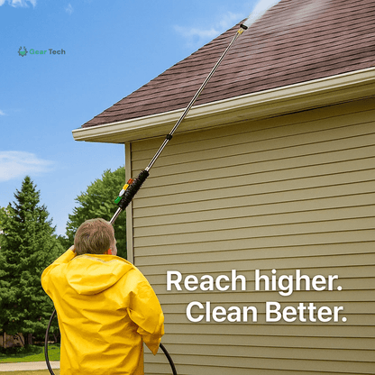 BowLift | Telescoping High Pressure Washer Wand Set | 4000 PSI, 7 Nozzle Tips & Ideal for Gutter, Roof, and Hard-to-Reach Cleaning