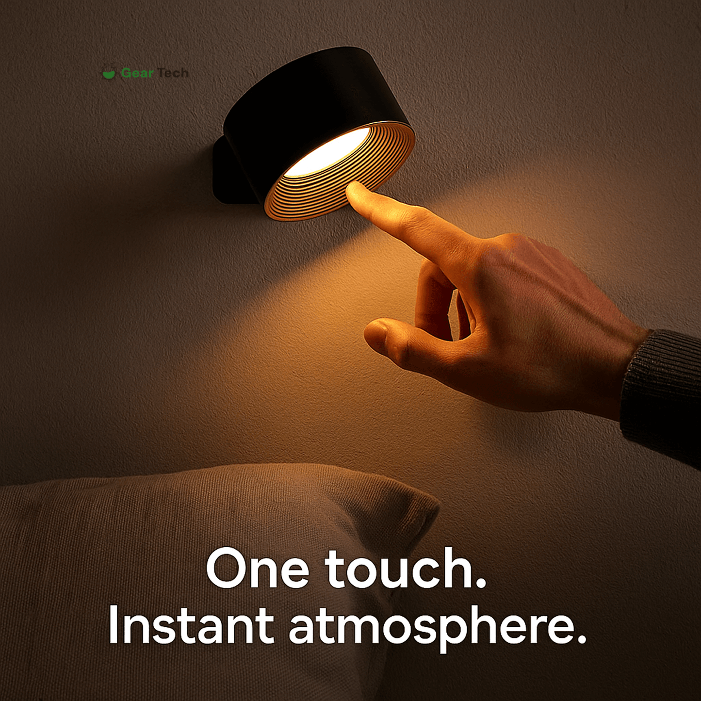 Skanto | Wireless Rechargeable 360° Wall Lamp | Energy-Saving LED, Touch Control & Versatile Home Lighting