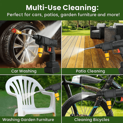 Skanto | Cordless Portable High-Pressure Spray Water Gun Set | Ideal for Cleaning Cars, Patios & Garden Furniture