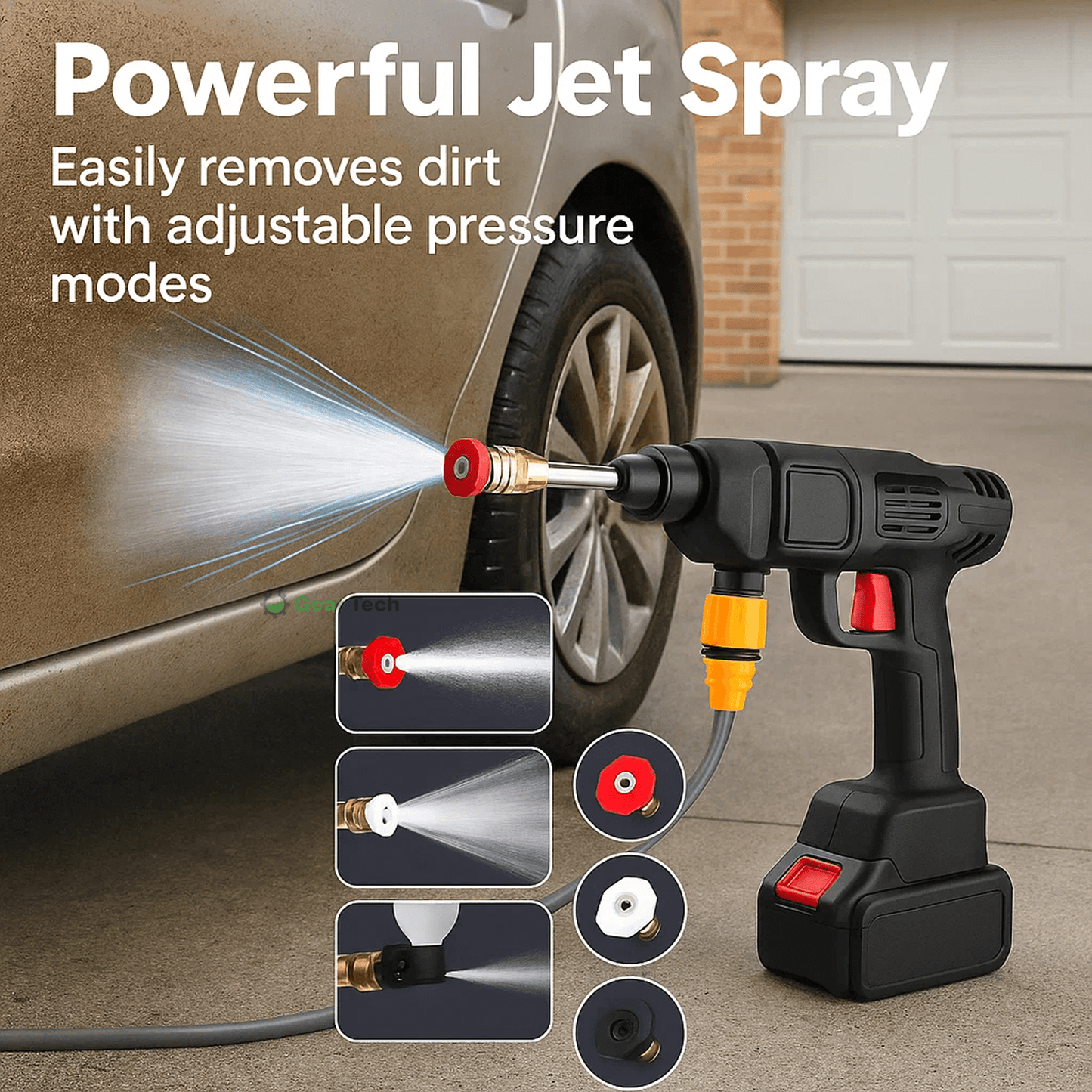 Skanto | Cordless Portable High-Pressure Spray Water Gun Set | Ideal for Cleaning Cars, Patios & Garden Furniture