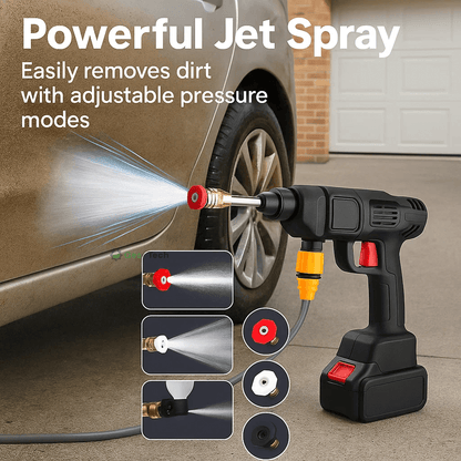 Skanto | Cordless Portable High-Pressure Spray Water Gun Set | Ideal for Cleaning Cars, Patios & Garden Furniture