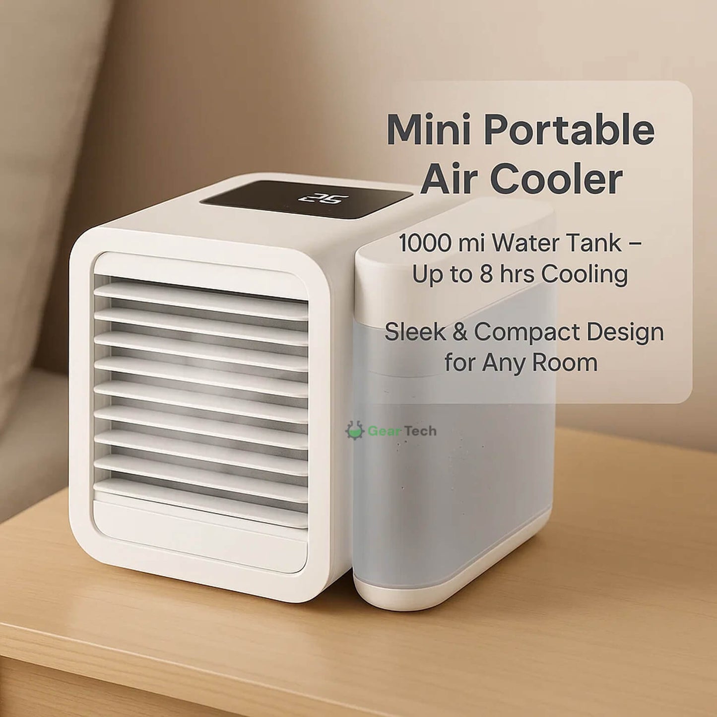 BowLift | MicroCool Mini Air Conditioner Portable Evaporative Swamp Cooler with 1000ml Water Tank