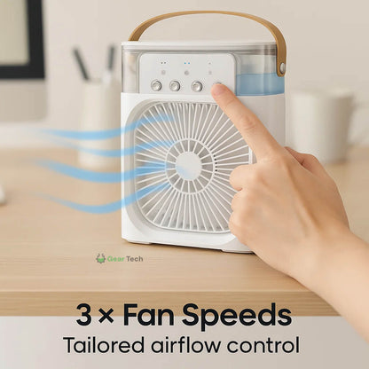 3-in-1 Air Cooler Humidifier | Portable, adjustable fan speeds & Ideal for Bedrooms, Offices & Small Rooms | Karnz