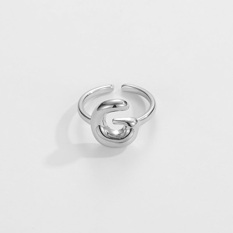 BowLift | Cute Bubble Letter Initial Ring