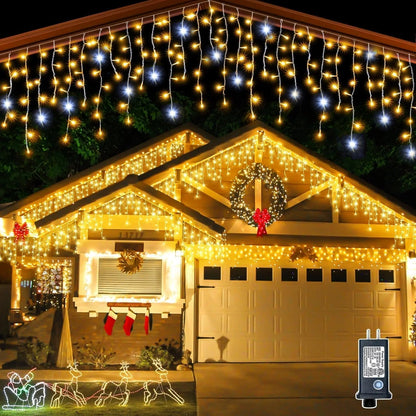 Skanto | Luminova Christmas Curtain Lights – LED Garland for Indoor and Outdoor 4m