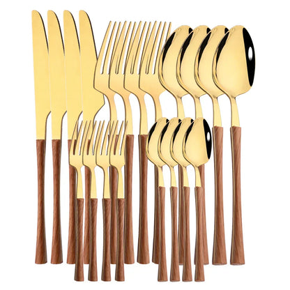 Skanto | RusticDining | Stainless Steel Cutlery with Wood Handle