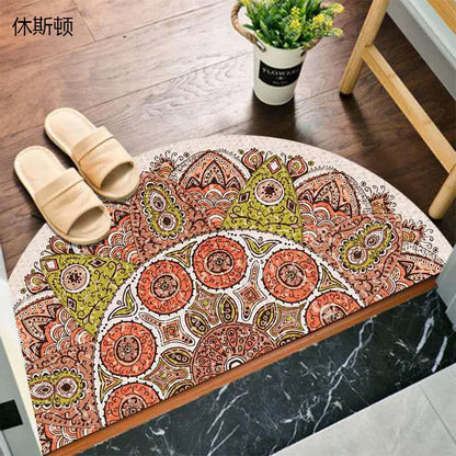 Bohemian Non-Slip Half-Moon Doormat
