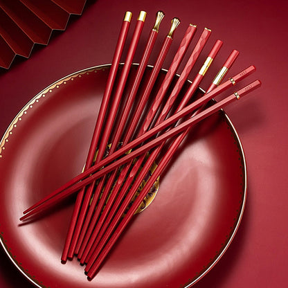 DineLux – Luxurious Chopstick Set with sophisticated designs (5 pairs)