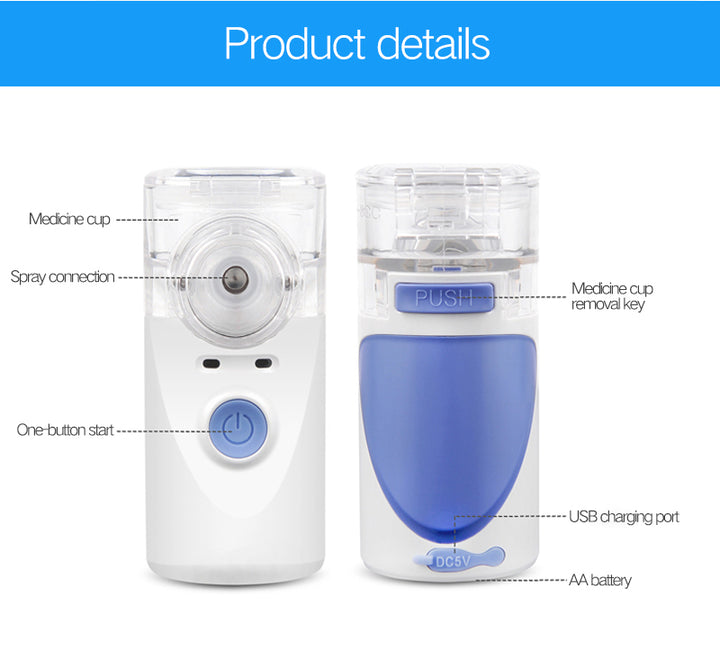 AdemZacht Pro – Portable Mesh Nebulizer with ultrasonic vibration for children and adults | Karnz