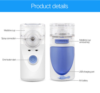 AdemZacht Pro – Portable Mesh Nebulizer with ultrasonic vibration for children and adults | Karnz