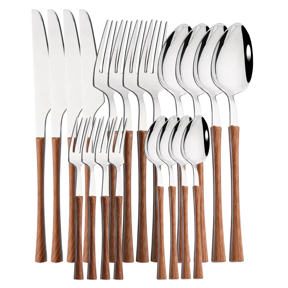 Skanto | RusticDining | Stainless Steel Cutlery with Wood Handle
