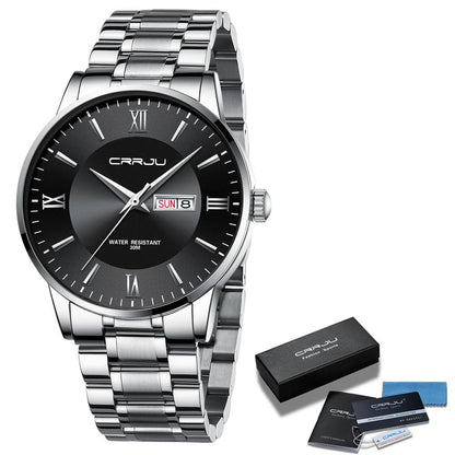 BowLift | Men’s Stainless Steel Waterproof Sport Quartz Watch
