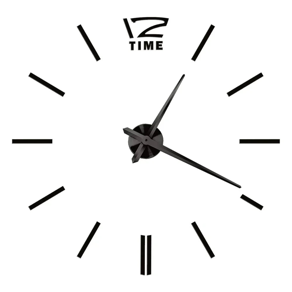 Large DIY 3D Mirror Acrylic Wall Clock for Kitchen, Dining Room, Living Room | Skanto