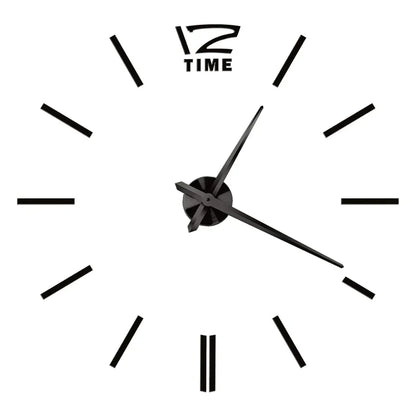 Large DIY 3D Mirror Acrylic Wall Clock for Kitchen, Dining Room, Living Room | Skanto