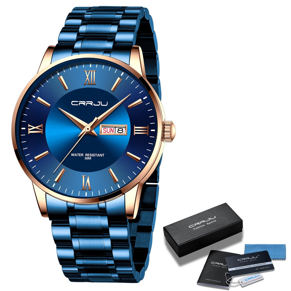 Skanto | Men's Luxury Waterproof Sports Watch – Stainless Steel Quartz Chronograph