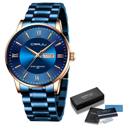 Skanto | Men's Stainless Steel Waterproof Sport Quartz Watch