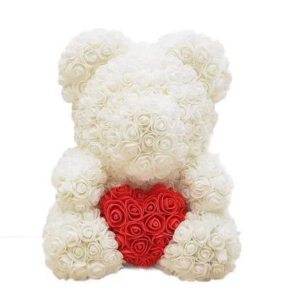BowLift | Rose Teddy Bear with Handmade Foam Roses – 40cm