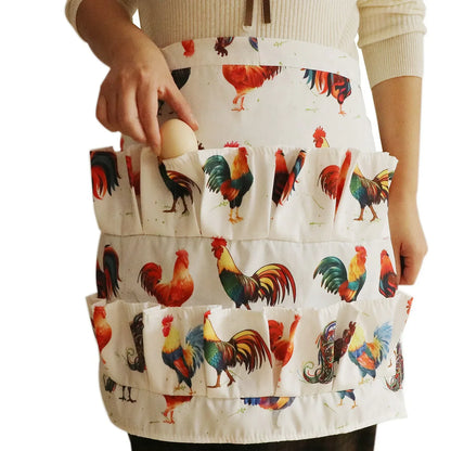 Skanto | Skanto Egg Collecting Harvest Apron - Farm & Garden Apron with Pockets for Chicken, Duck & Goose Eggs