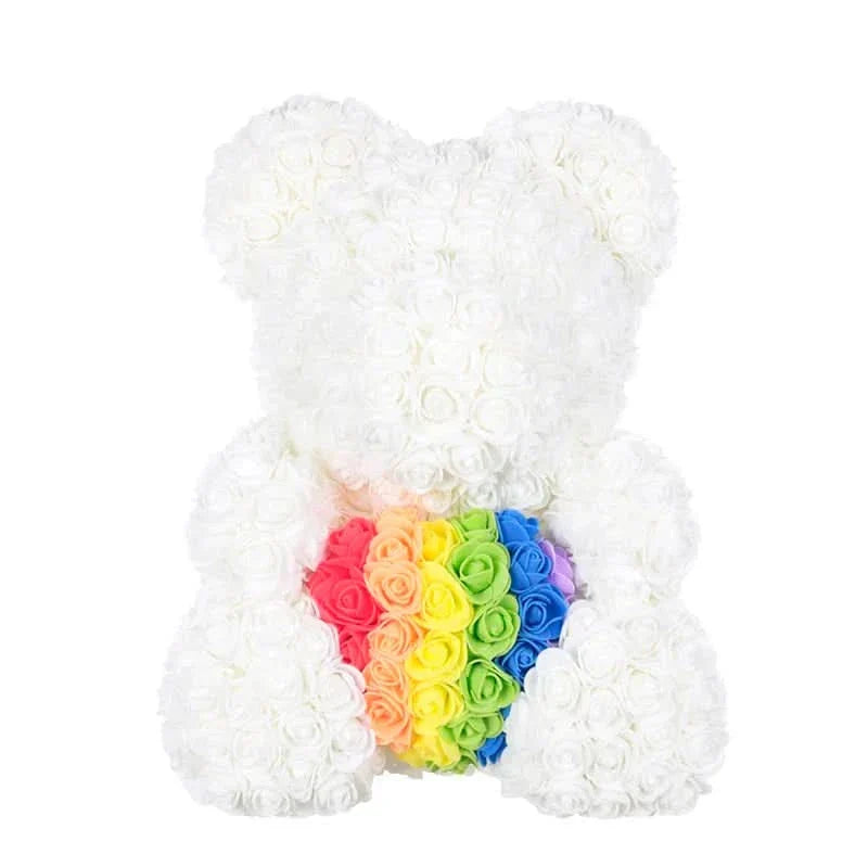 BowLift | Rose Teddy Bear with Handmade Foam Roses – 40cm