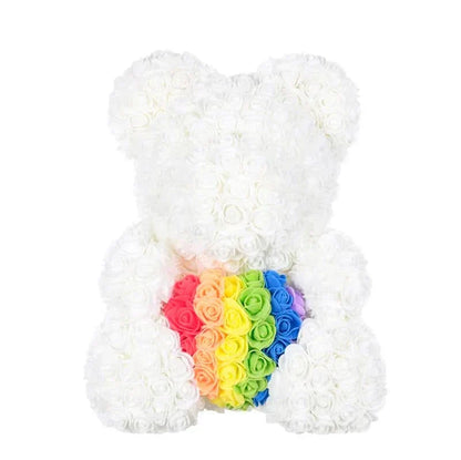 BowLift | Rose Teddy Bear with Handmade Foam Roses – 40cm