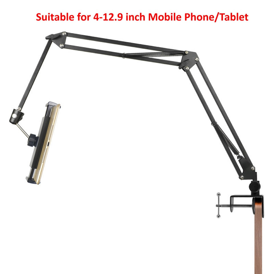 Skanto | Long Arm Heavy-Duty Desk Mount Tablet Holder