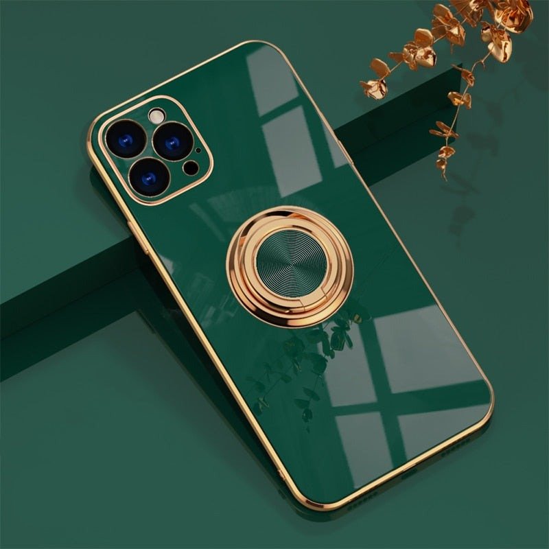 Skanto iPhone Case with Metal Stand Ring