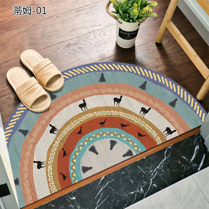 Skanto | Bohemian Non-Slip Half-Moon Doormat