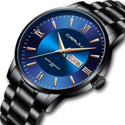 BowLift | Men’s Stainless Steel Waterproof Sport Quartz Watch