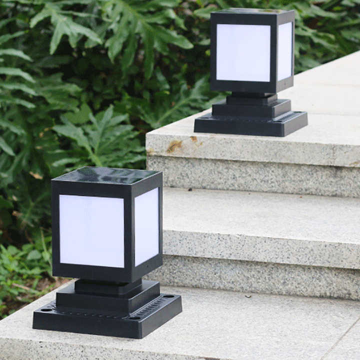 BowLift | Solar LED garden lantern in square design – decorative outdoor lighting for paths and terrace